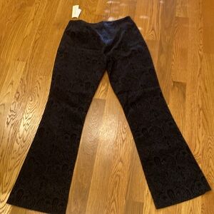 Lord and Taylor Velour like cotton/spandex Stretch Sleek Black Pants size12 (b)